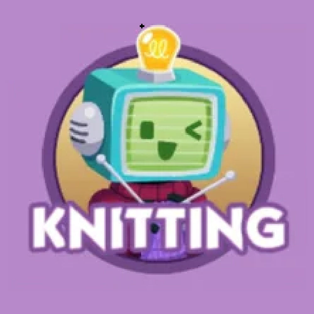 Set 2 KNITTING Monopoly Go Sticker