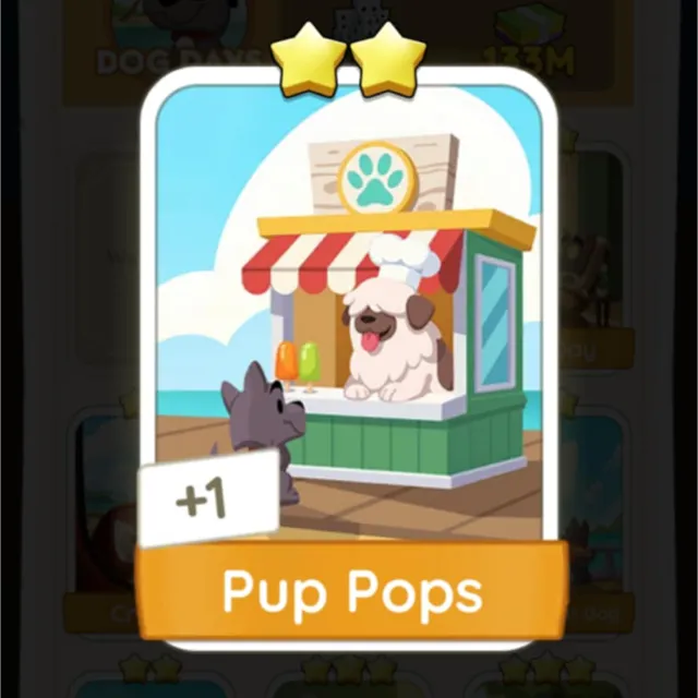 Set7 Pup Pops,Monopoly Go Sticker,Set7:5