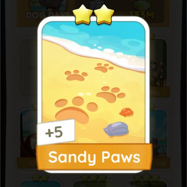 Set7 Sandy Paws,Monopoly Go Sticker,Set7:7