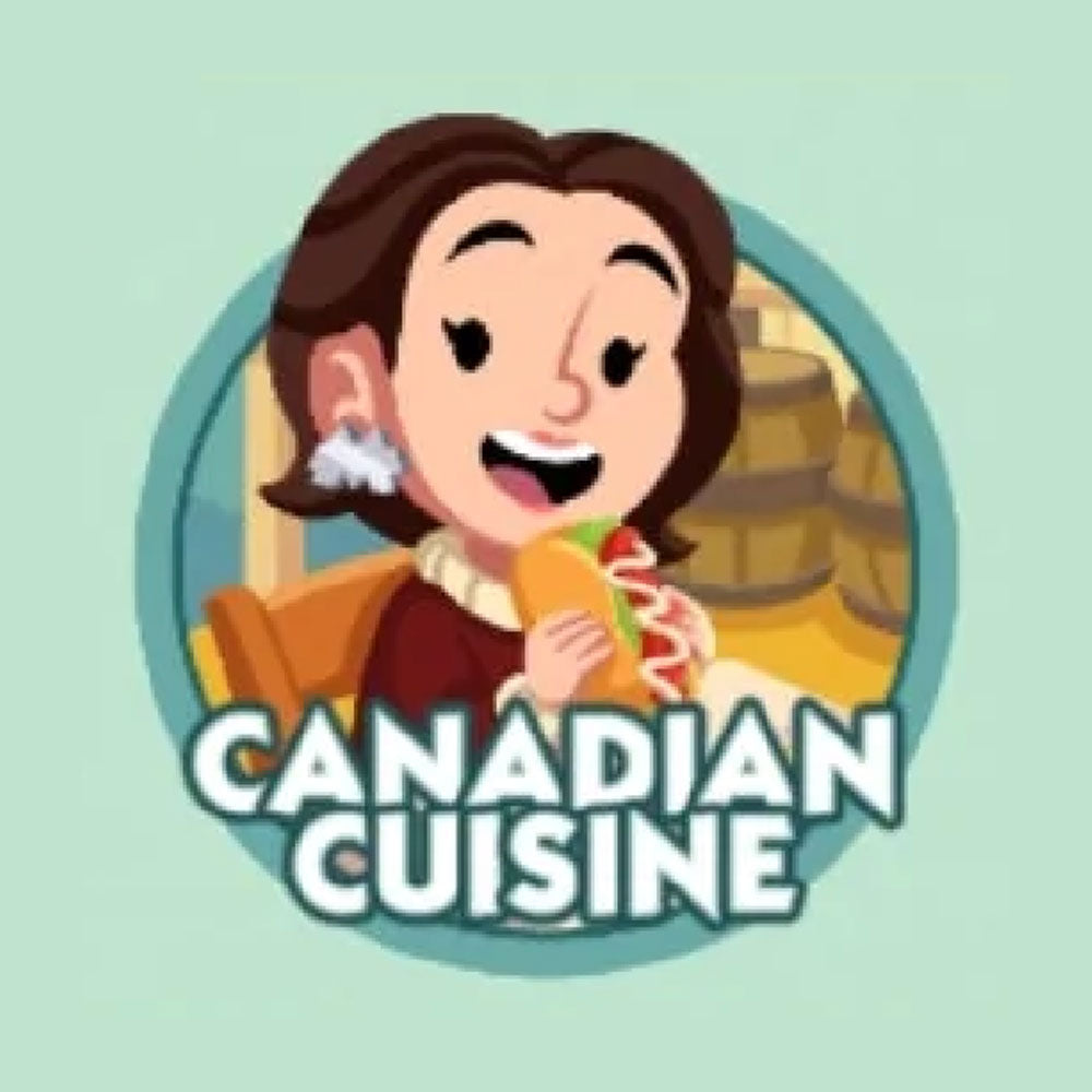Set 11 CANADIAN CUISINE Monopoly Go Sticker