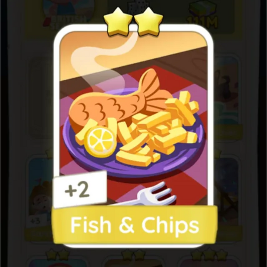 Set6 Fish & Chips,Monopoly Go Sticker,Set6:8