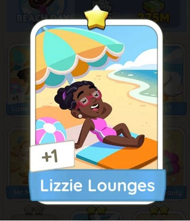Set4 Lizzie Lounges,Monopoly Go Sticker,Set4:1