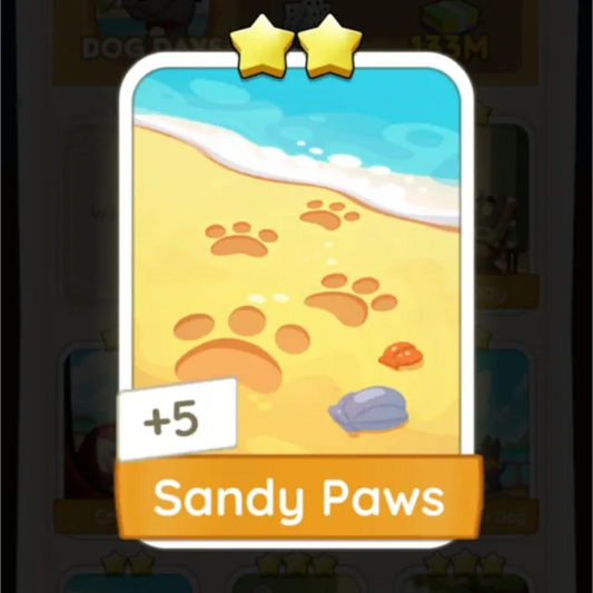 Set7 Sandy Paws,Monopoly Go Sticker,Set7:7