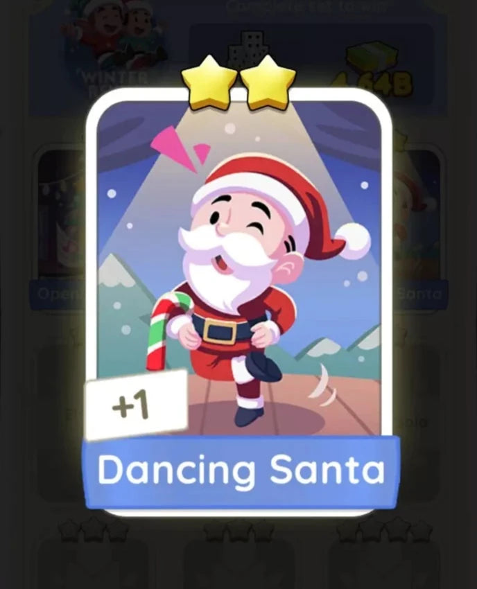 Set6 Dancing Santa,Monopoly Go Sticker,Set6:3