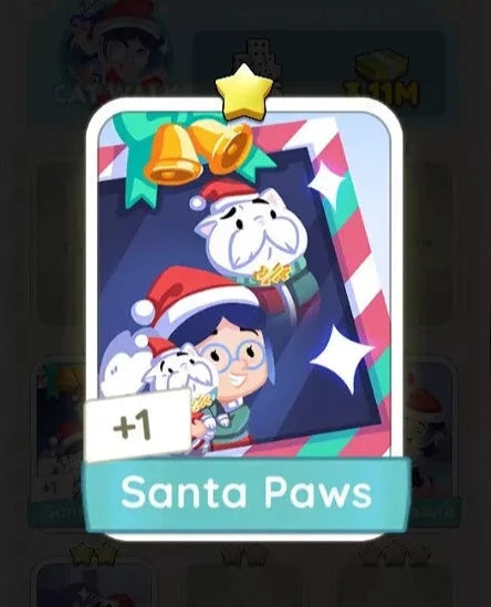 Set3 Santa Paws,Monopoly Go Sticker,Set3:4