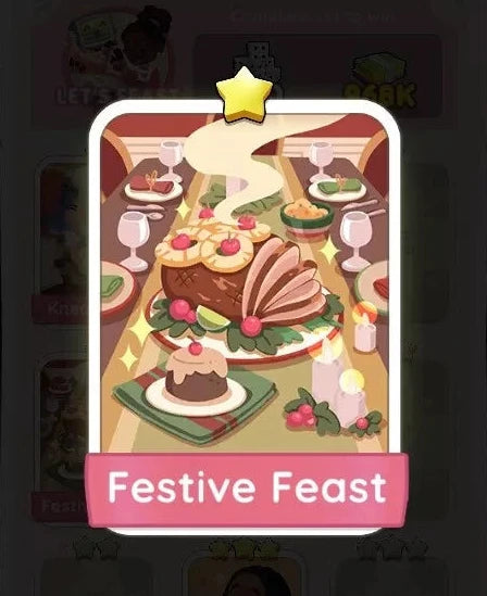 Set4 Festive Feast,Monopoly Go Sticker,Set4:4