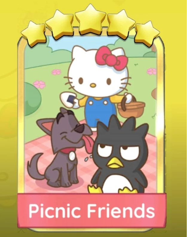 Golden Blitz: Picnic Friends 4 ⭐ Set-20  Monopoly Go Sticker