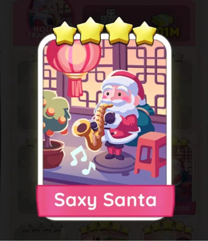 Set11 Saxy Santa,Monopoly Go Sticker,Set11:6