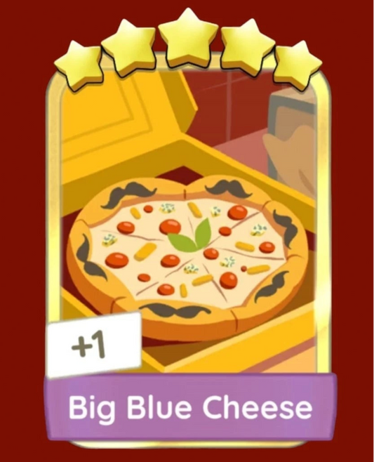"Golden Blitz"   Big Blue Cheese ,Monopoly Go Sticker Set13