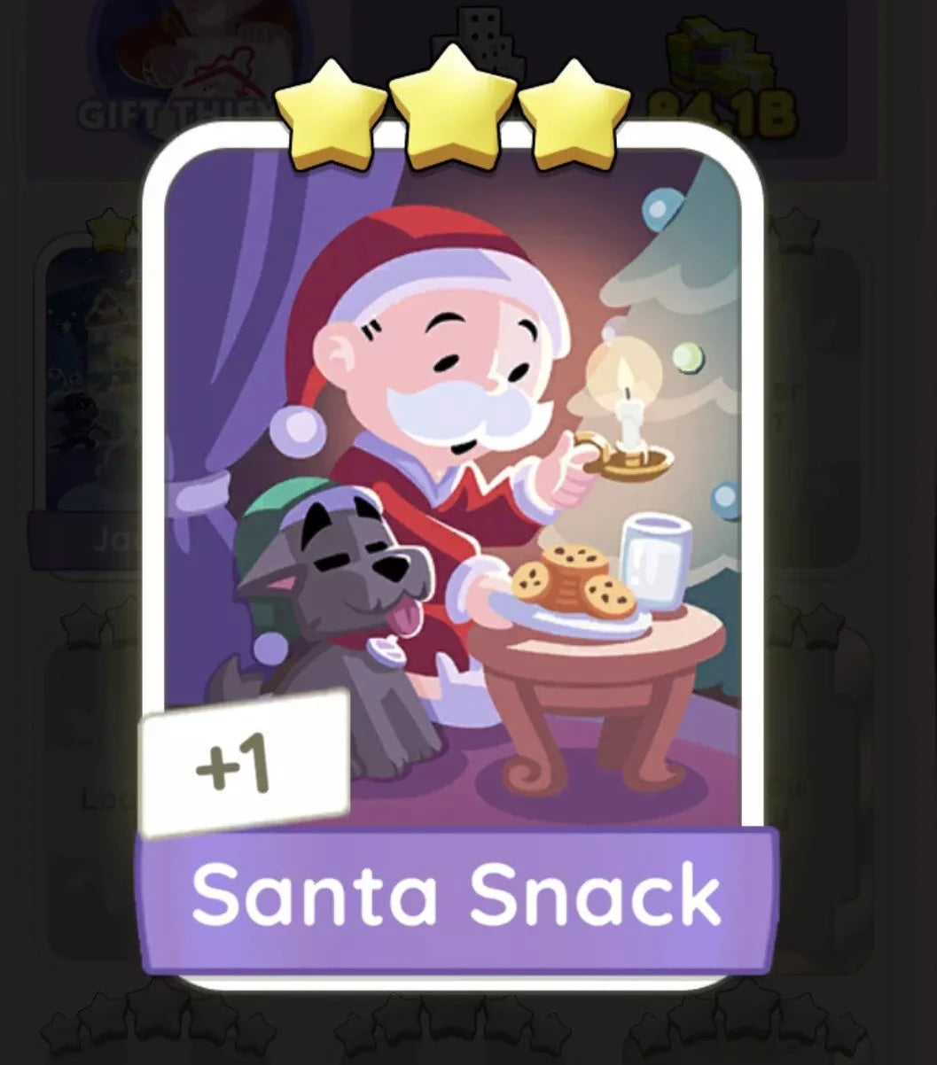 Set12 Santa Snack,Monopoly Go Sticker,Set12:2