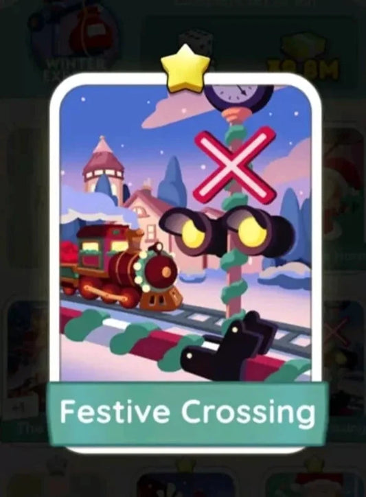 Set1 Festive Crossing,Monopoly Go Sticker,Set1:6