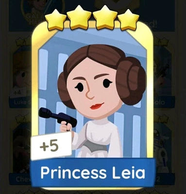"Golden Blitz" Set22 Princess Leia  ,Monopoly Go Sticker Set22:2